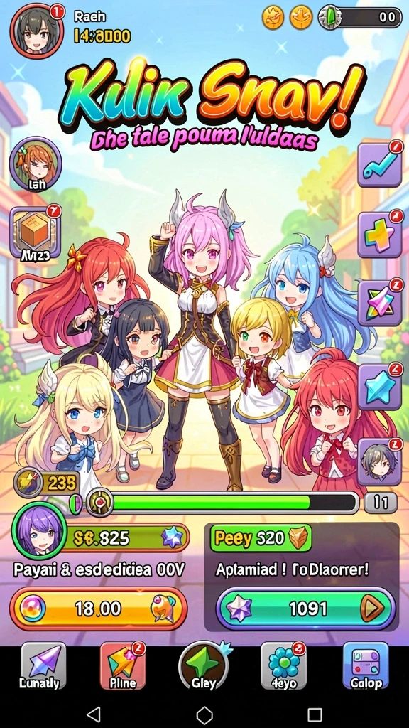 98spin - Tampilan awal game yang menarik dan penuh warna.