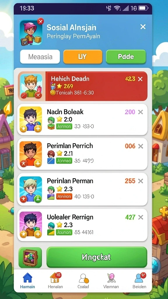 udintogel - Antarmuka pengguna yang sederhana dan menarik.